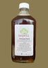 Bottle of immune tonic with a label on a white background